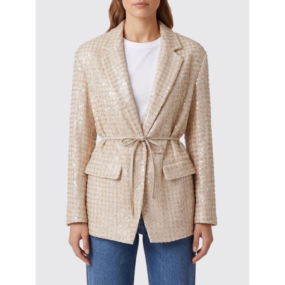 Brunello Cucinelli Silk Organza Blazer With Embroidered Sequins